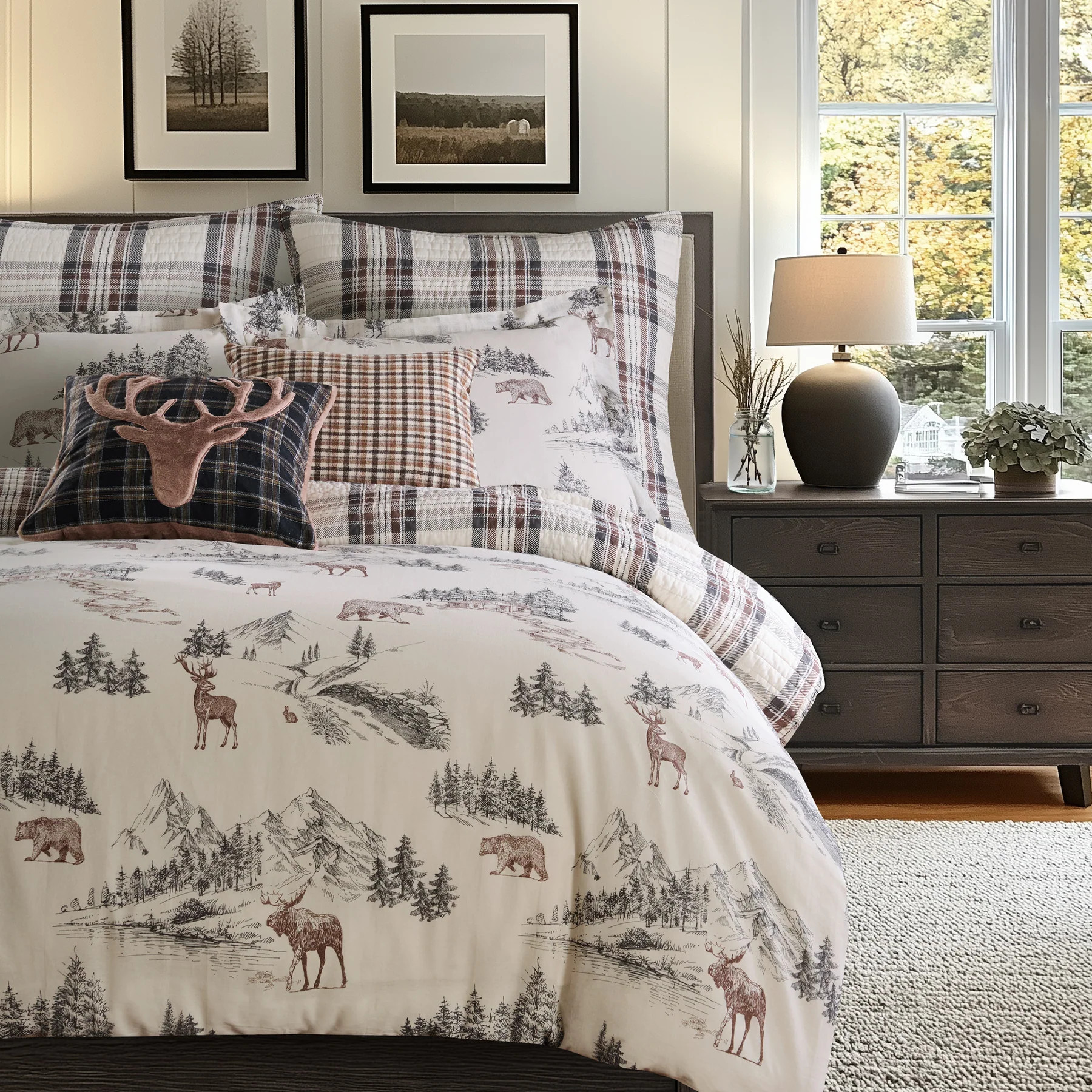 Lodge Toile Duvet Cover Set | Levtex Home