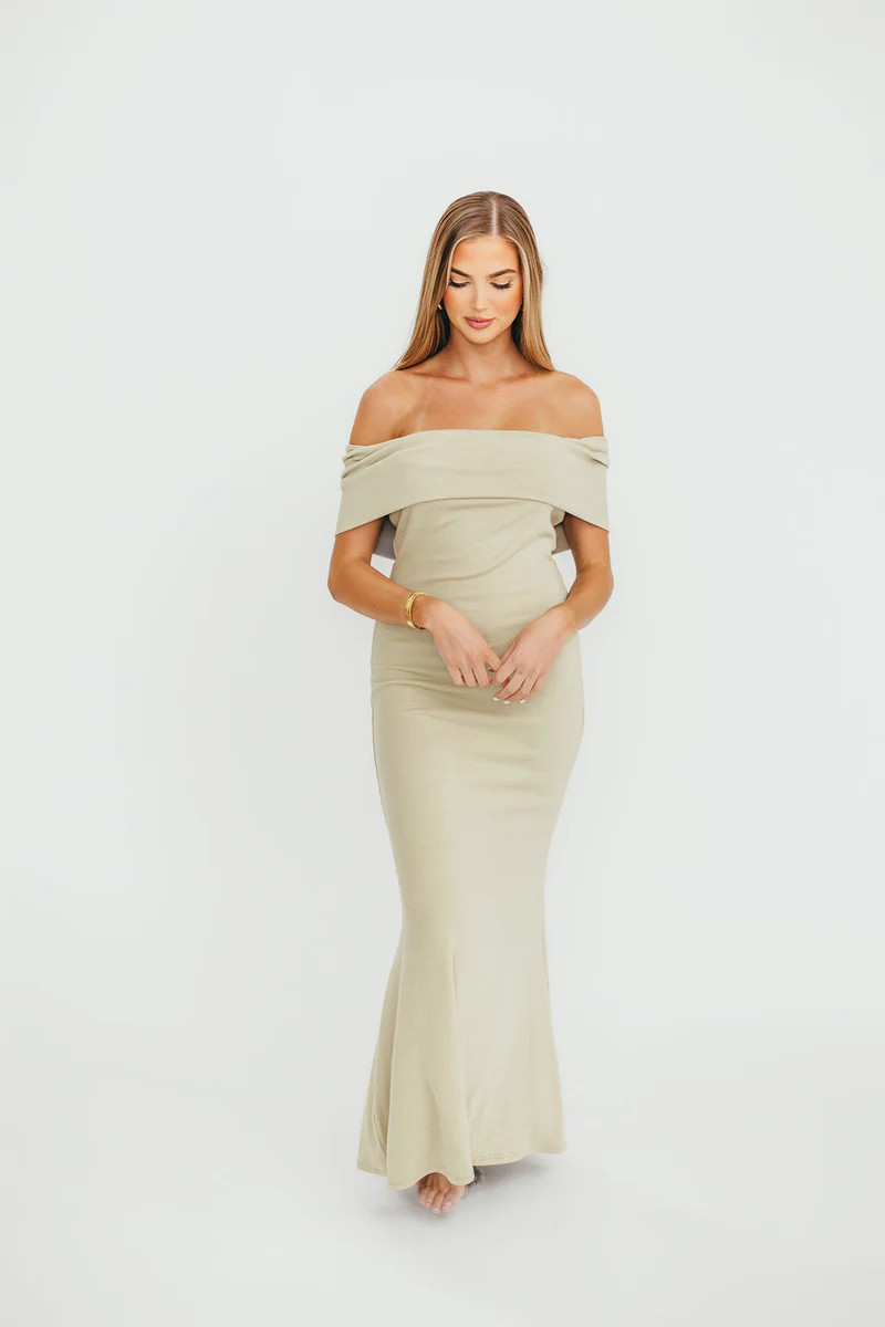 Monroe Maxi Dress in Sage - Bump Friendly | Worth Collective