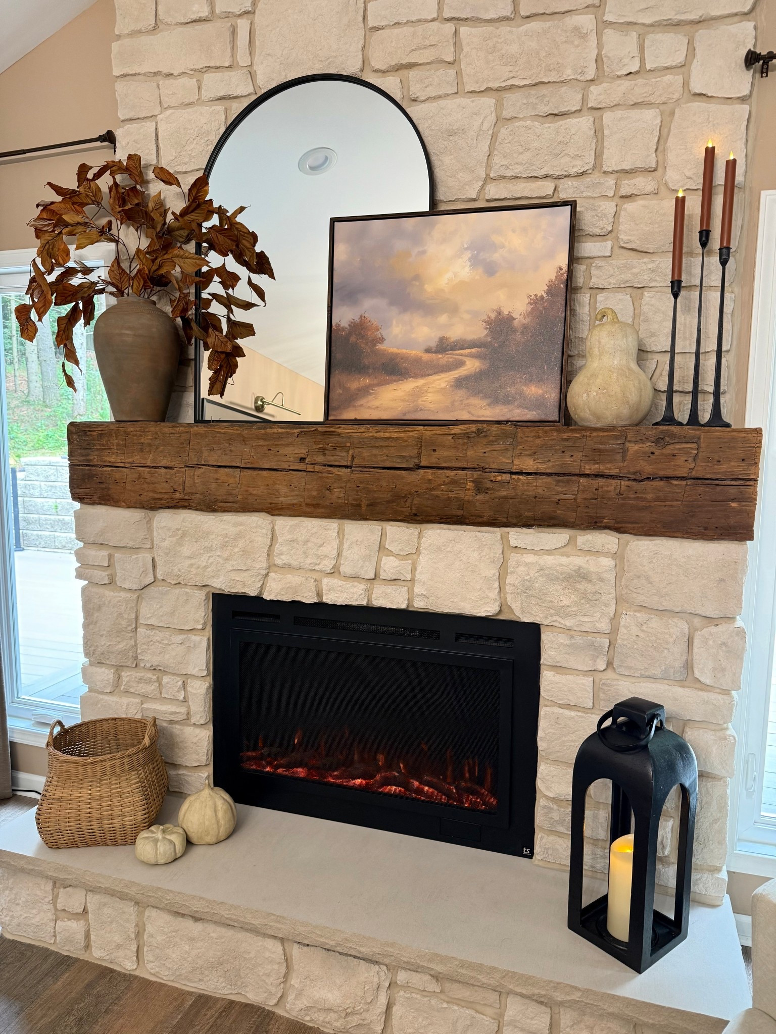 🍂Fall Living Room Styling with Warm Neutrals & Layered Texture

Follow @farmtotablecreations on Instagram for more cozy home inspiration.

This space is giving major early fall vibes 🤎 I styled the mantle with a 22x26 framed artwork—use code FARMTOTABLE for 15% off—and layered in sculptural stems, warm candles, and neutral fall accents to bring in those cozy, collected tones. The Casablanca Rough Cut stone fireplace creates the perfect rustic focal point, while the fluted coffee table, cozy swivel chair, and burnt rust stems tie the whole look together. Every piece adds to the feeling of warmth and intention—perfect for ushering in the season.

Tap to shop the exact finds featured here!

#falllivingroom #mantlestyling #livingroomstyling #stonefireplace #flutedtable #swivelchair #fallstems #fallpillows #coffeetablestyling #neutraldecor #fallhome #LTKHome #LTKSeasonal #LTKDecor #LTKFall #cozycorner #livingroomgoals




#LTKFindsUnder50 #LTKHome #LTKSaleAlert