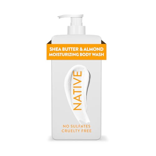 Native Moisturizing Body Wash Contains Naturally Derived Ingredients | For Women & Men, Sulfate, Paraben, & Dye Free Leaving Skin Soft and Hydrated | Shea Butter & Almond 18 oz | Amazon (US)