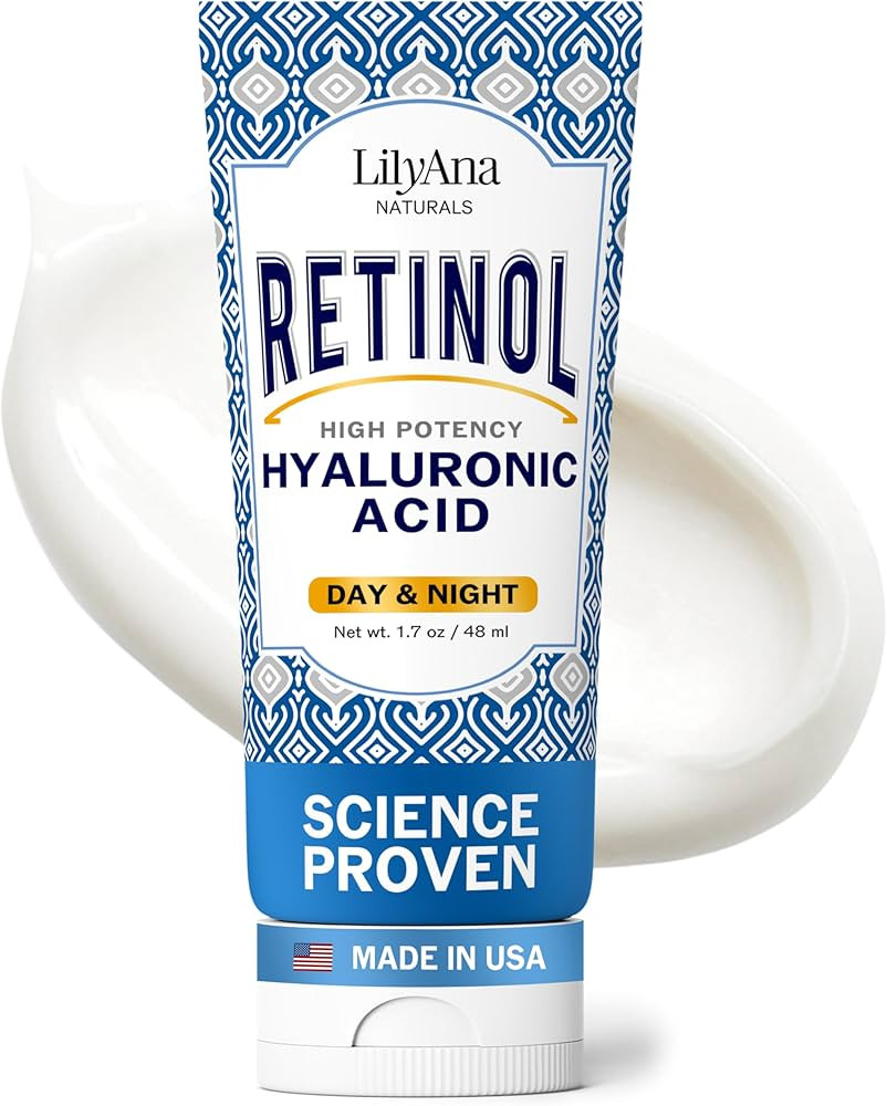 LilyAna Naturals Anti Aging Retinol Face Cream for Women – Wrinkle & Neck Cream for Firming, Retinol Moisturizer for Face with Hyaluronic Acid, Hydrating Night Cream for Fine Lines, Collagen Boost | Amazon (US)