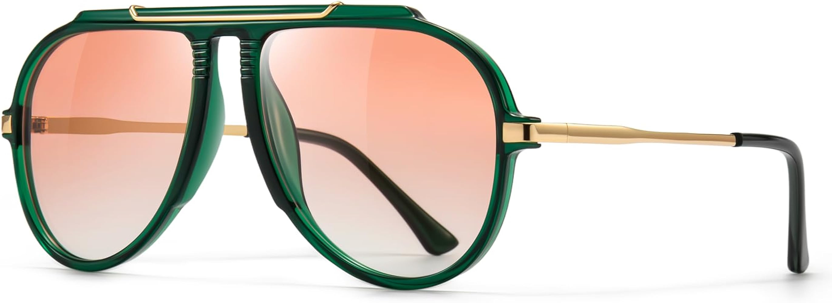 SUNGAIT Oversized Aviator Sunglasses Women Stylish Tangle Free Pilot Shades Retro Gold Metal Acce... | Amazon (US)