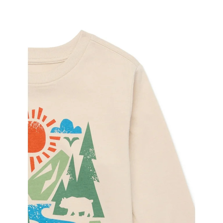 365 Kids by Garanimals Boys Graphic Tee with Long Sleeves, Sizes 4-10 - Walmart.com | Walmart (US)