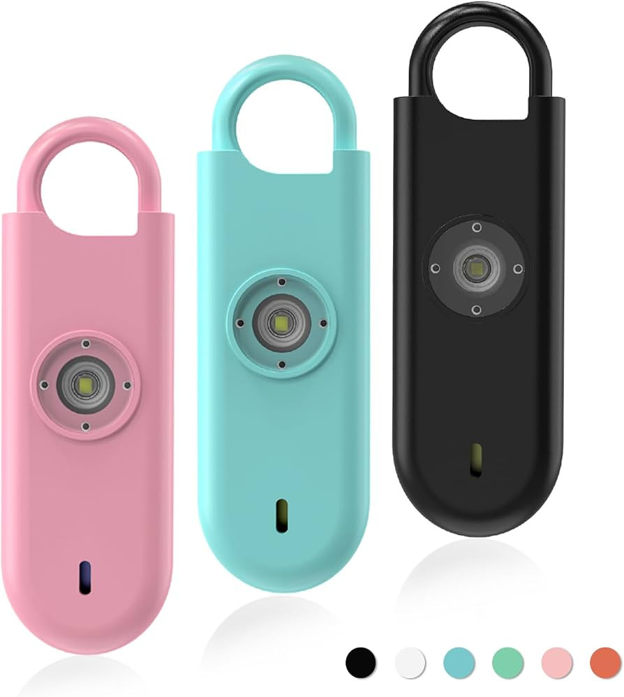 Fauxomor 140dB Personal Safety Alarm for Women, 3 Pack Safe Alarm Protection Keychain with Strobe... | Amazon (US)