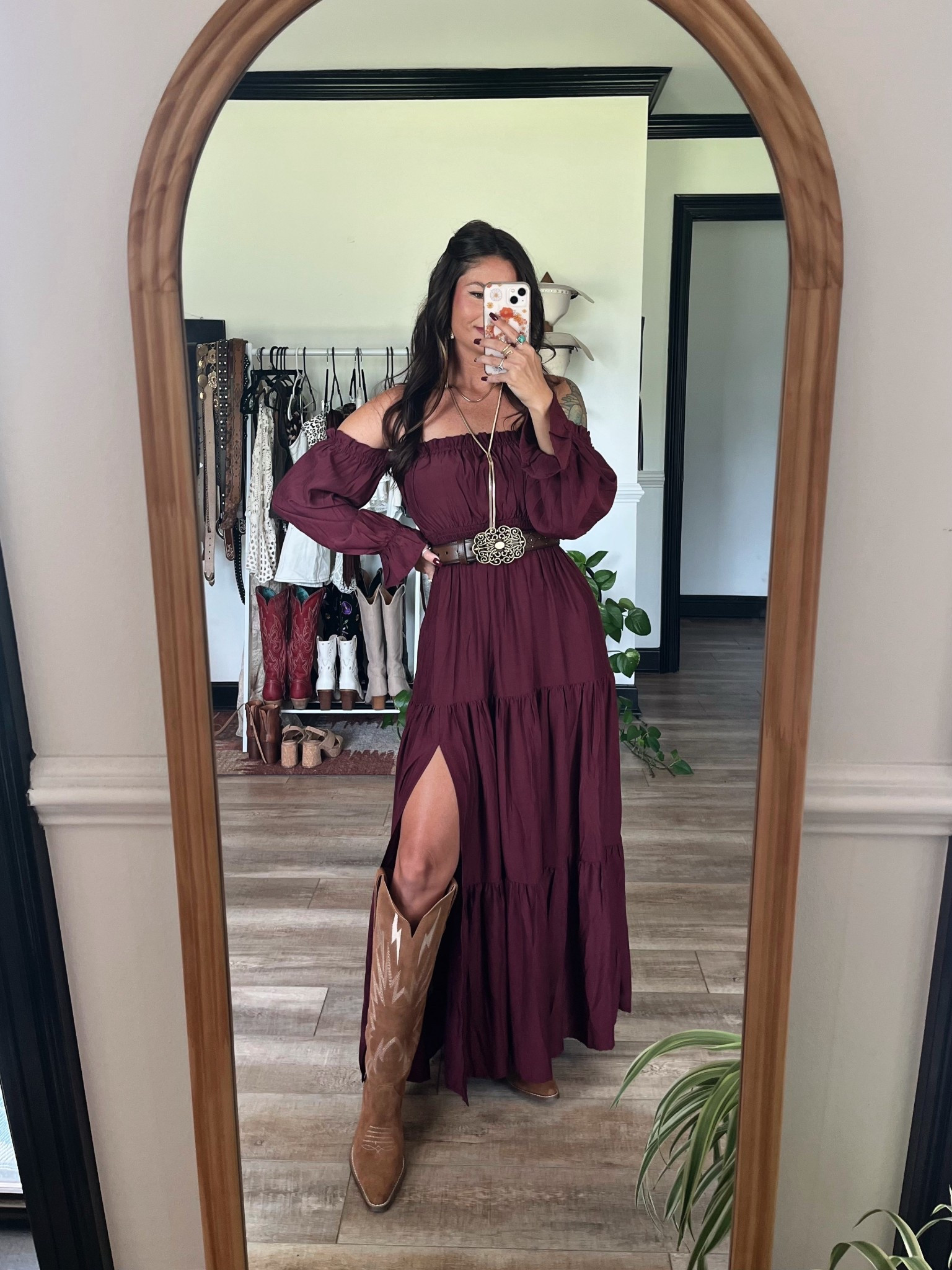 Off the shoulder maxi dress with side slit! Special event dress for fall! Wearing xs

#LTKSeasonal #LTKStyleTip #LTKShoeCrush