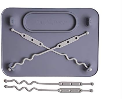 Busy Baby Silicone Placemat - Built-in Suction Cups - 4 Toy Tethers for Babies Toddlers and Kids - F | Amazon (US)