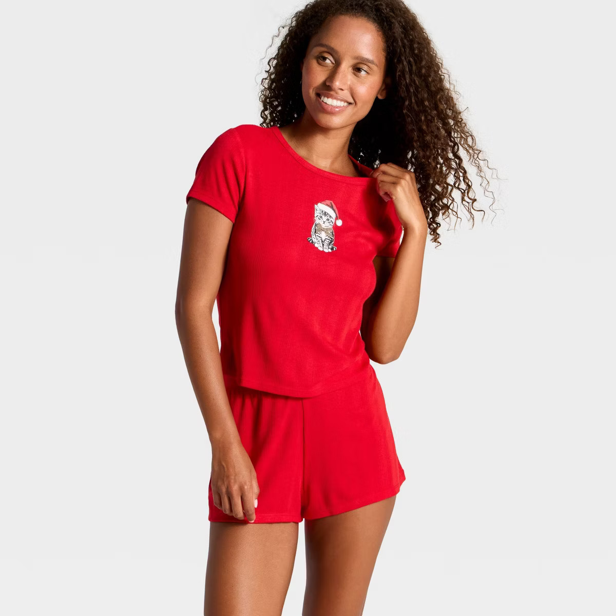 Women's Pointelle Short Sleeve Top and Shorts Pajama Set - Wild Fable™ | Target