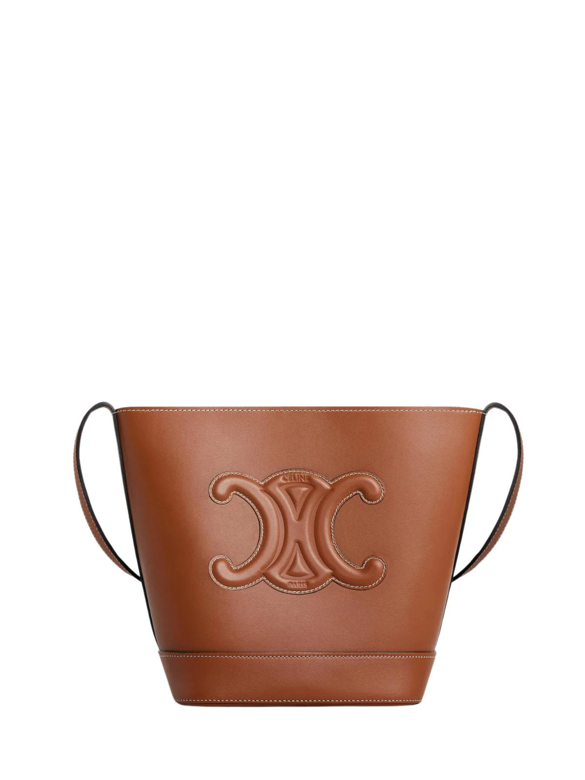 Celine Women's Small Bucket Triomphe Bag in Beige | 113783DU3 | LOZURI