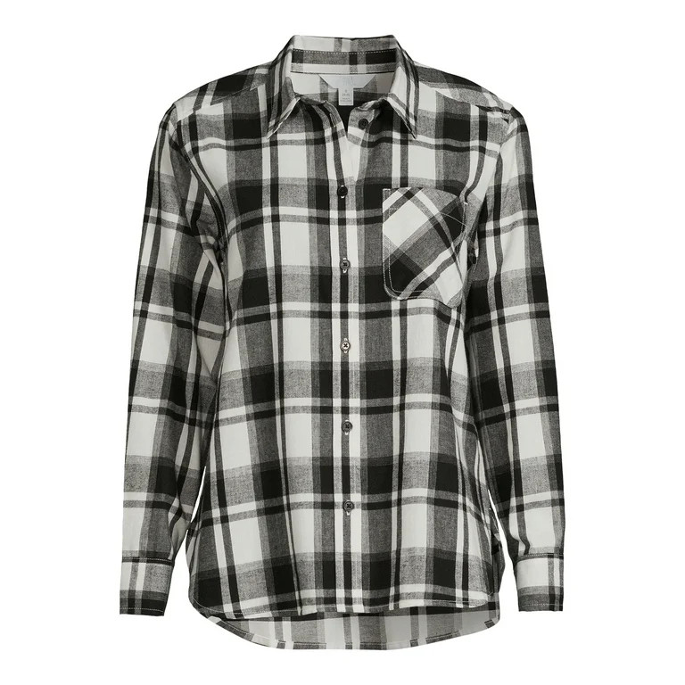 Time and Tru Women's Flannel Shirt - Walmart.com | Walmart (US)