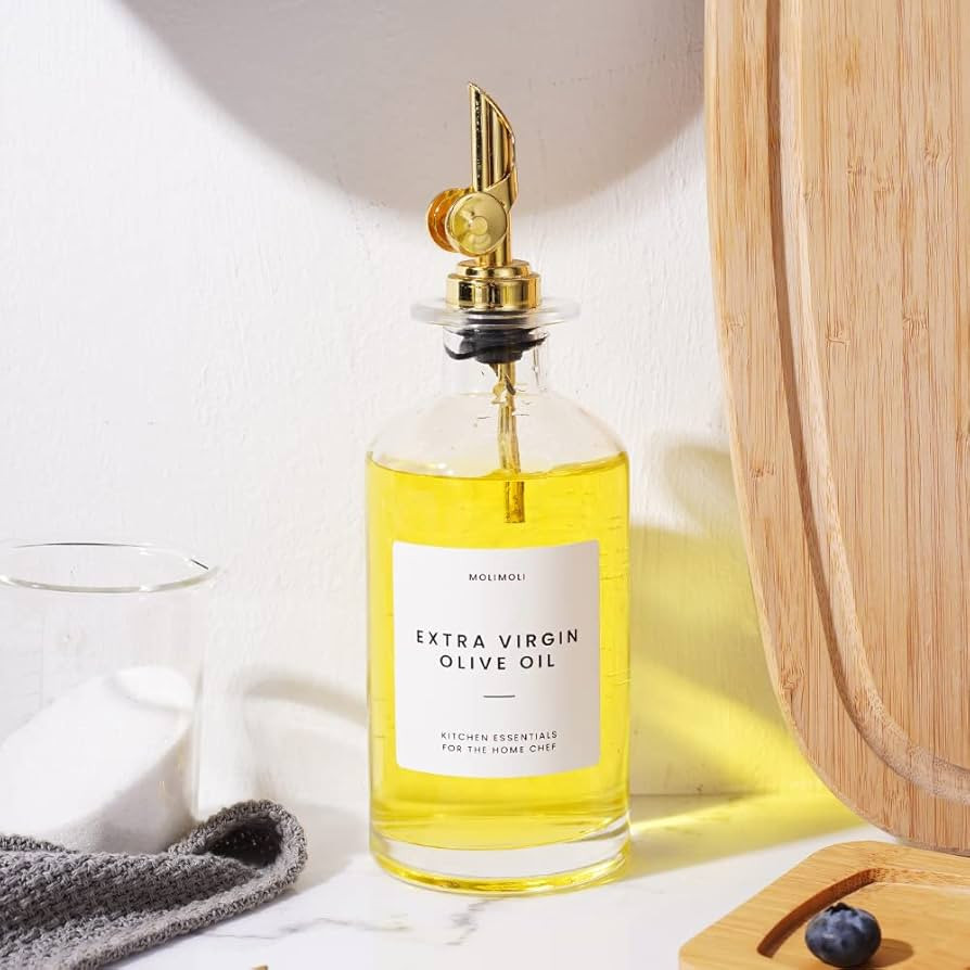 Molimoli Olive Oil Dispenser Bottle for Kitchen, Coffee Syrup Dispenser w. Weighted Pourer, Glass... | Amazon (US)