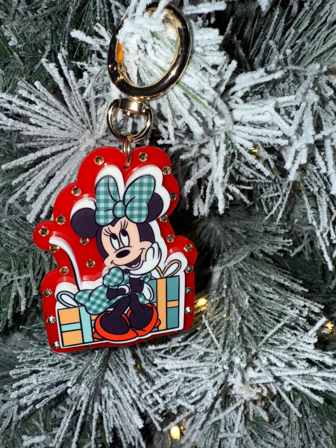 Holiday Minnie-inspired Bag Charm Keychain – Christmas at the Park Accessory - Etsy | Etsy (US)