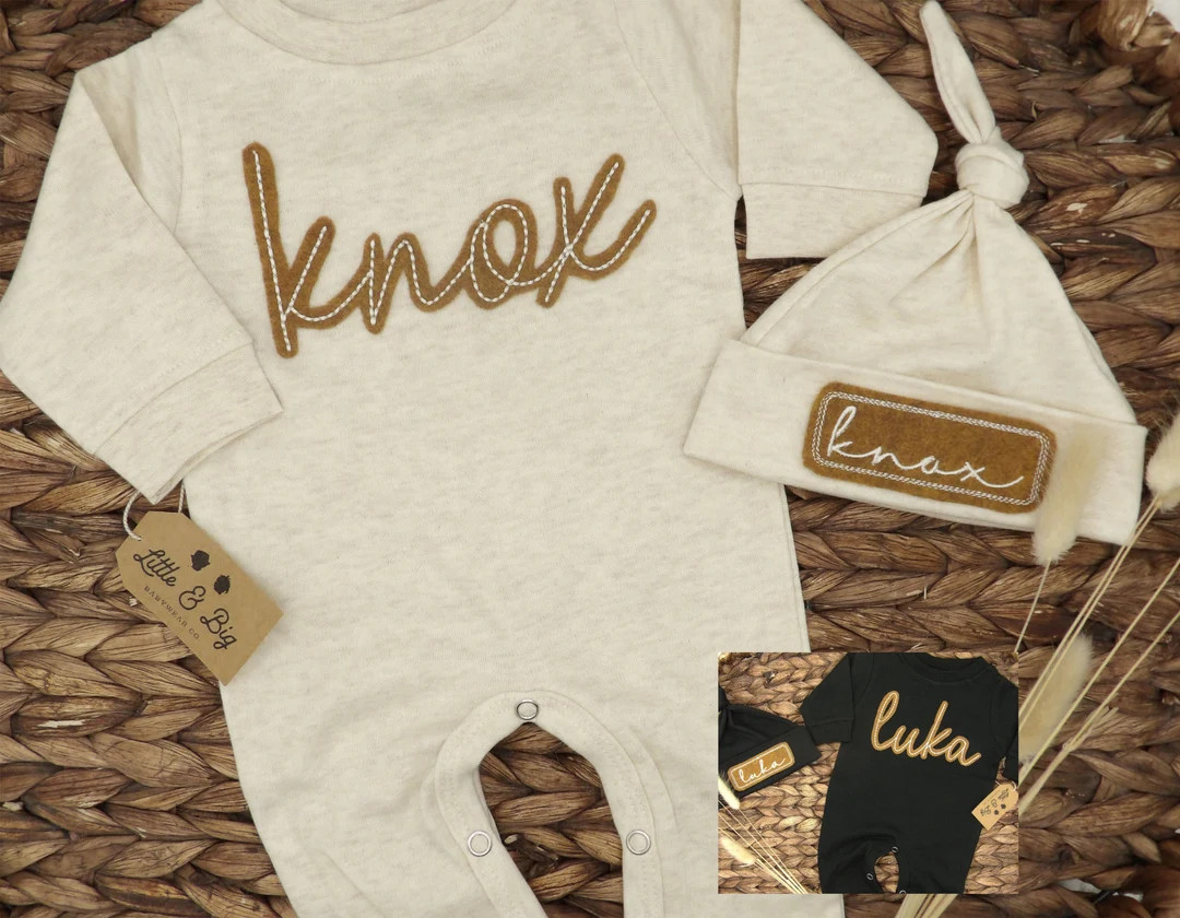 Newborn Boy Coming Home Outfit Black,baby Boy Coming Home Outfit,baby Boy Gift,personalized Going... | Etsy (US)