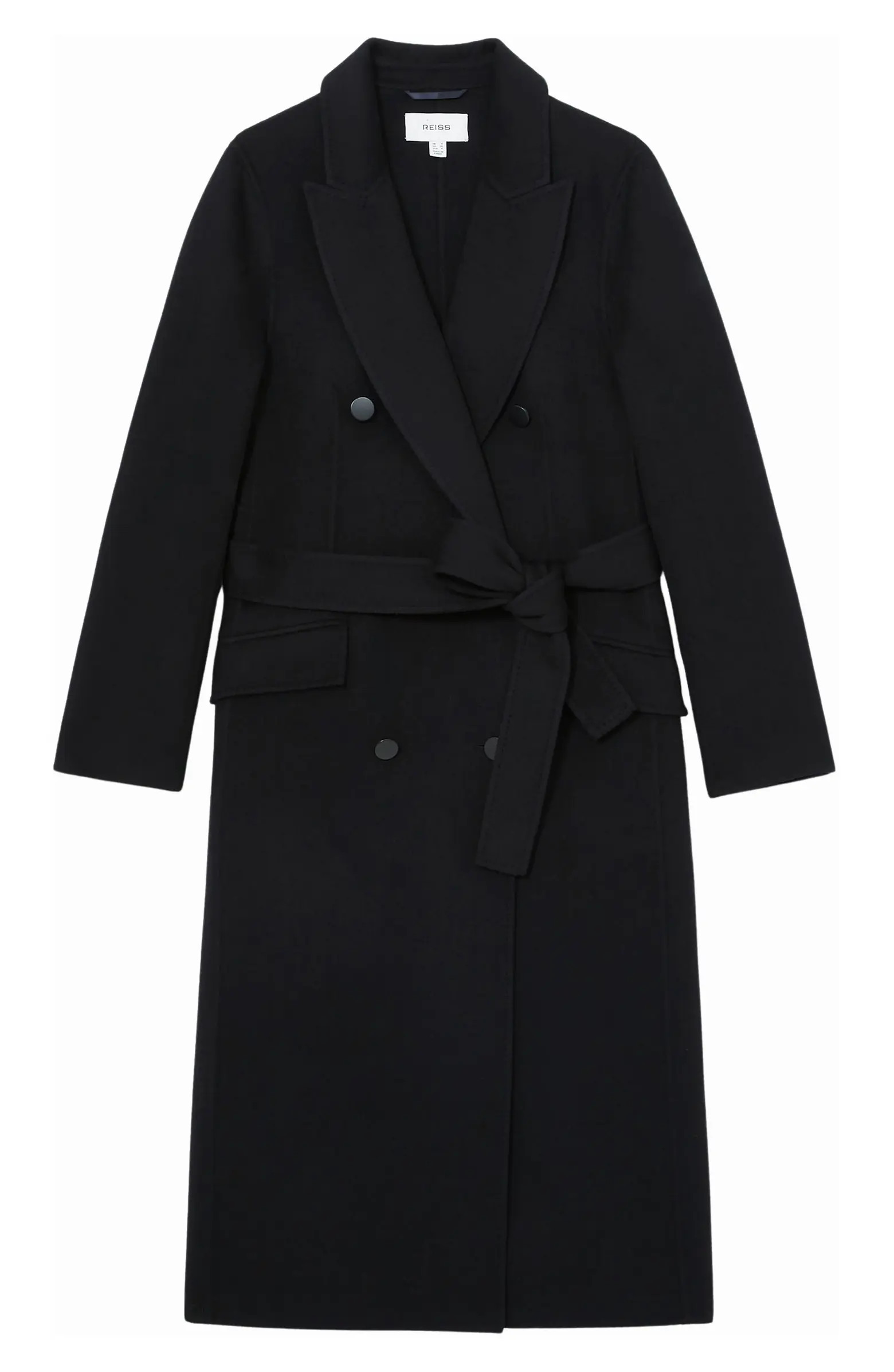 Reiss Maeve Belted Double Breasted Wool Blend Coat | Nordstrom | Nordstrom