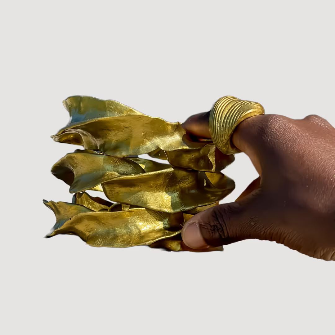 Gold Chunky Bracelet , Devine Wrist Cuff | Etsy (US)