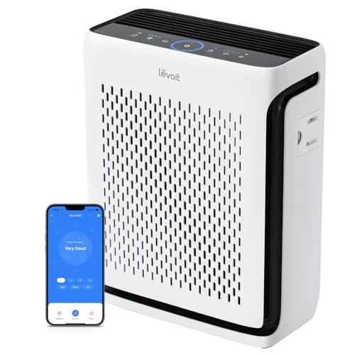 LEVOIT Air Purifier for Home Large Room Up to 1073Ft² with Air Quality Monitor, AHAM VERIFIDE, Smart WiFi, Washable Pre-Filter, HEPA Sleep Mode for Pets, Allergies, Dust, Pollen, Vital 100S-P, White | Amazon (US)