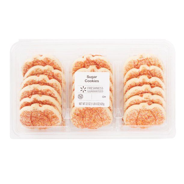 Freshness Guaranteed Pumpkin Shaped Sugar Cookies, 25.4 oz, 18 Count | Walmart (US)