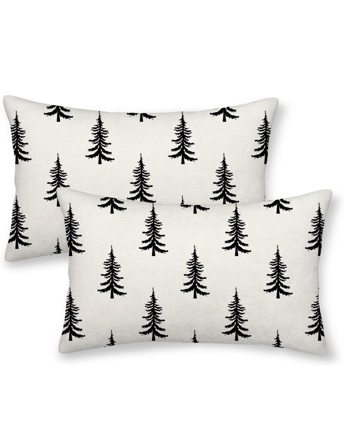 Juego de 2 fundas de almohada 12 x 20 pulgadas, color negro crema, decoración de árbol de NavidadNavi

#LTKStyleTip #LTKActive #LTKHome