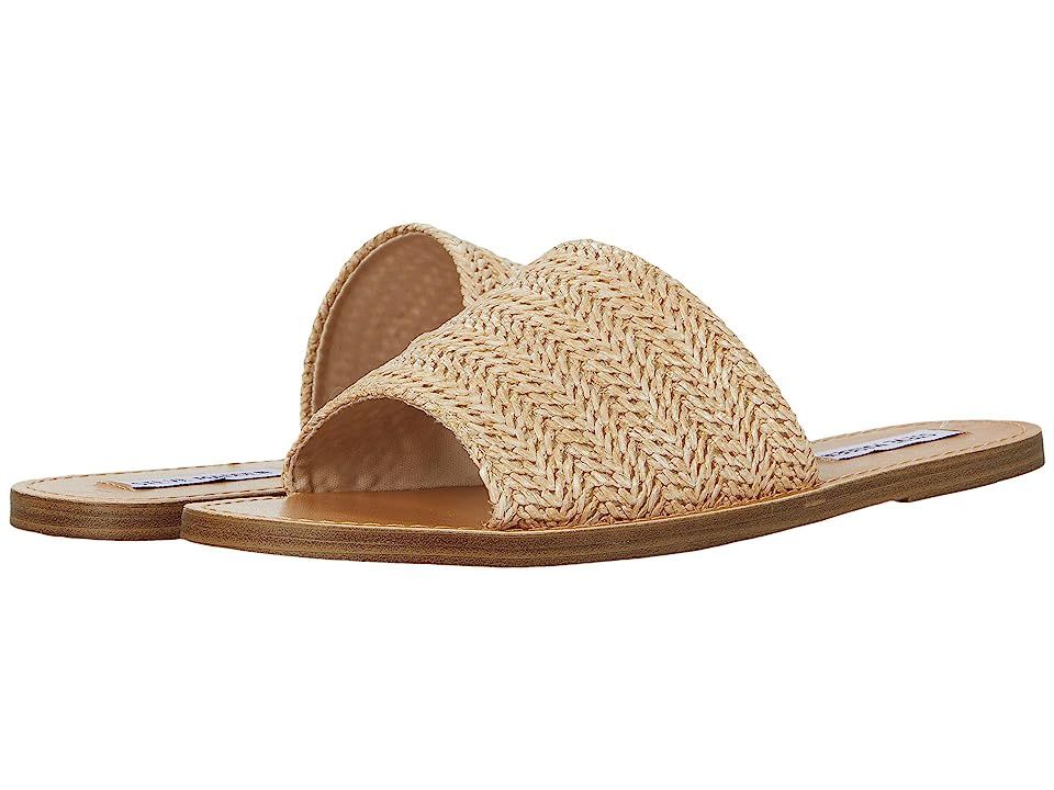 Steve Madden Grace Slide Sandal (Natural Raffia) Women's Shoes | Zappos