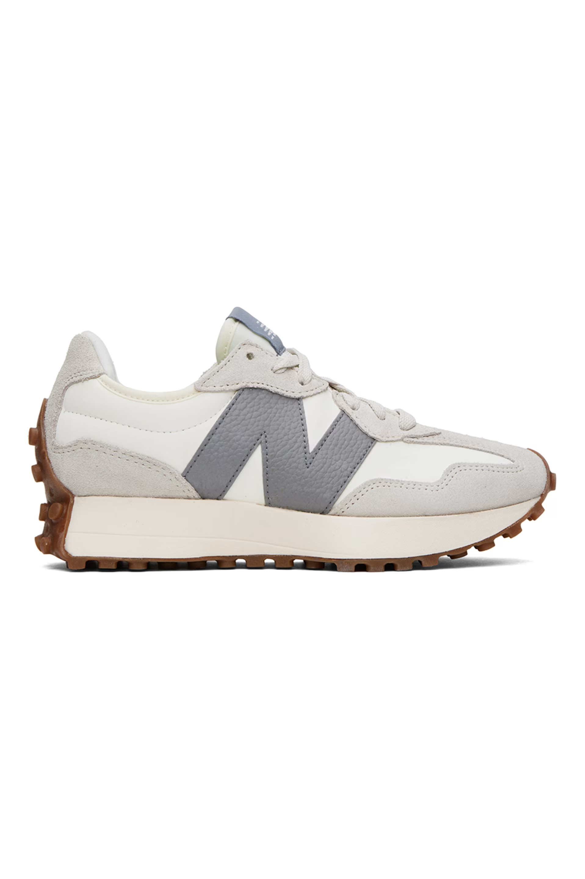 New Balance - Beige & Off-White 327 Sneakers | SSENSE
