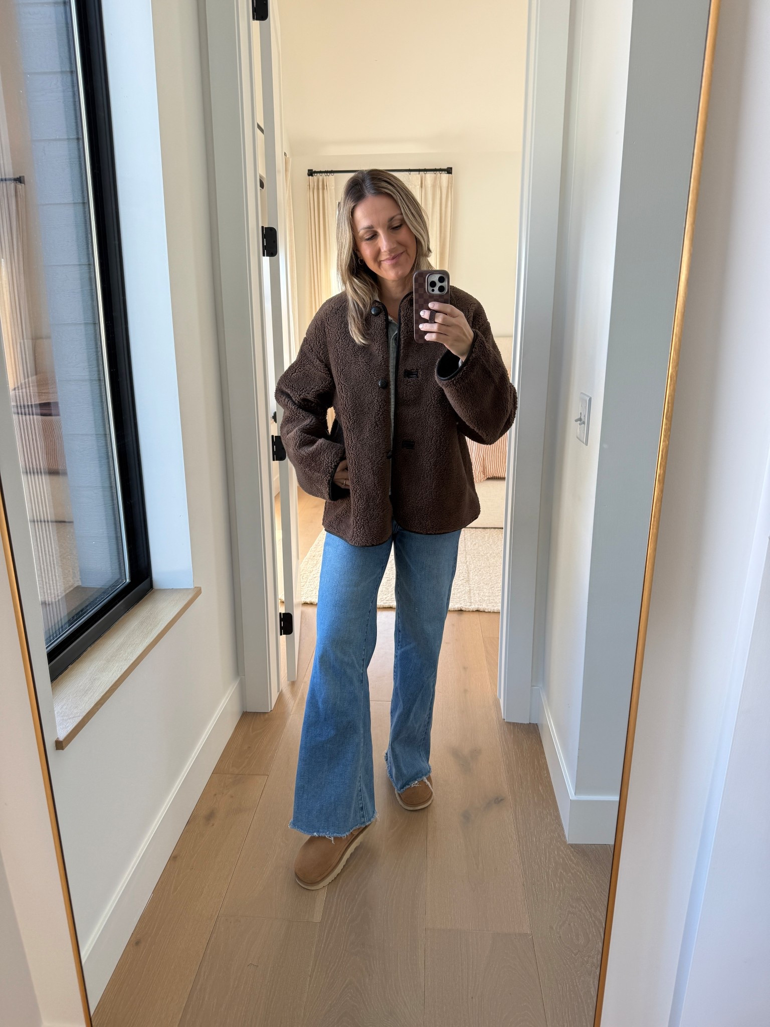Now off to run some errands (spent the whole morning cleaning and getting rid of more stuff we don’t need) how cute is this Sherpa jacket?!

#LTKootd #LTKFindsUnder50