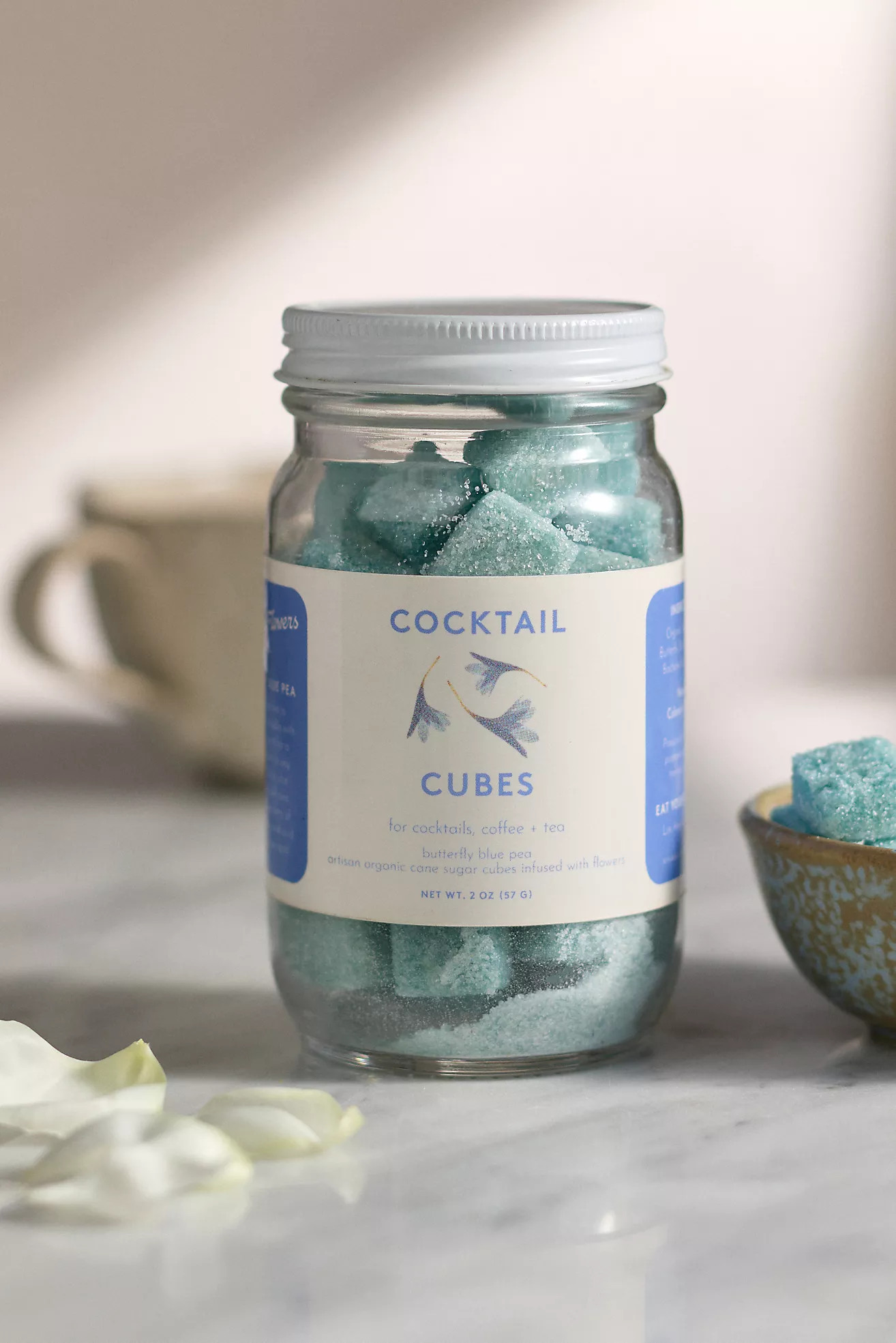 Eat Your Flowers Cocktail Sugar Cubes, Butterfly Pea | Anthropologie (US)