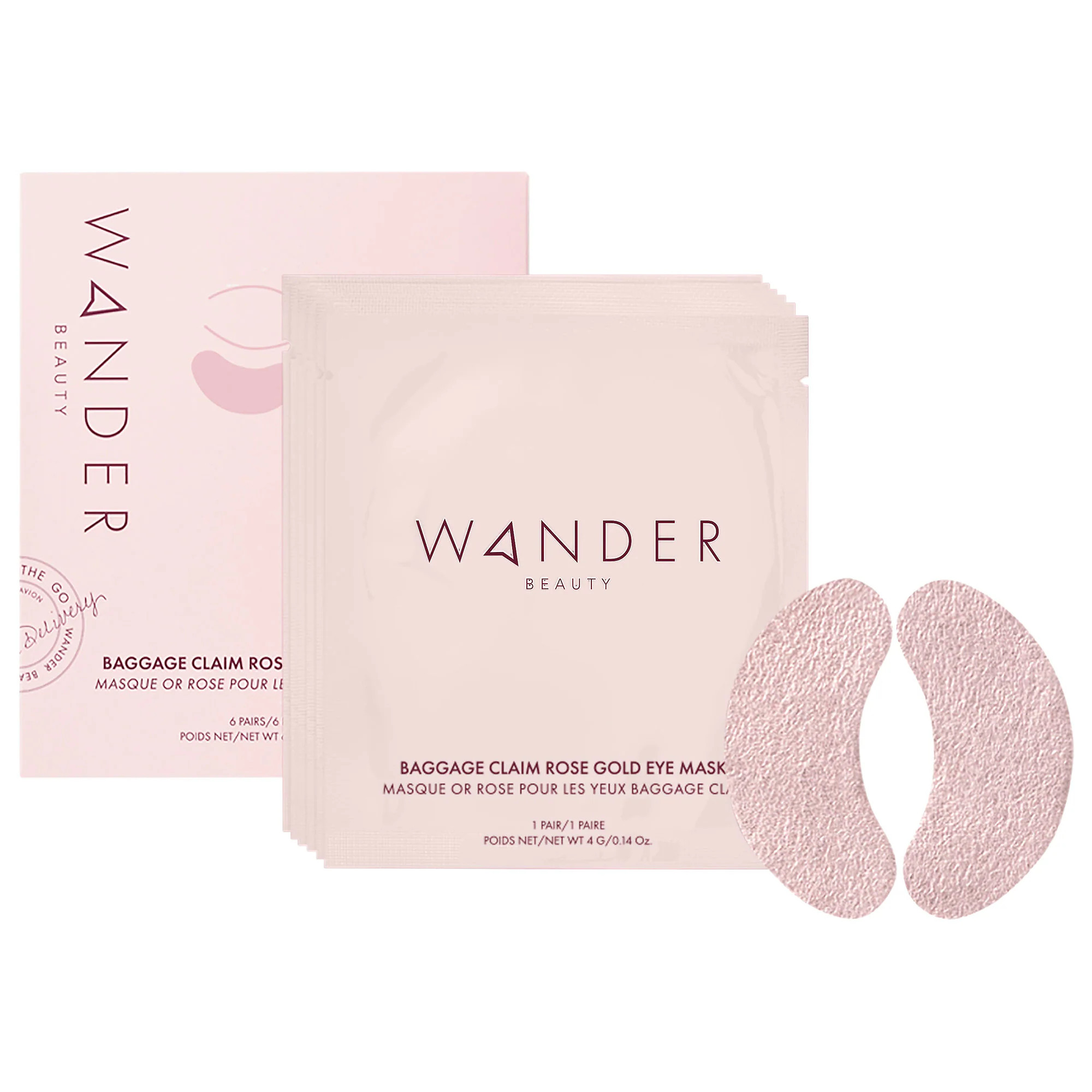 Wander Beauty Baggage Claim Rose Gold Eye Masks 6 x Eye Masks | Sephora (CA)
