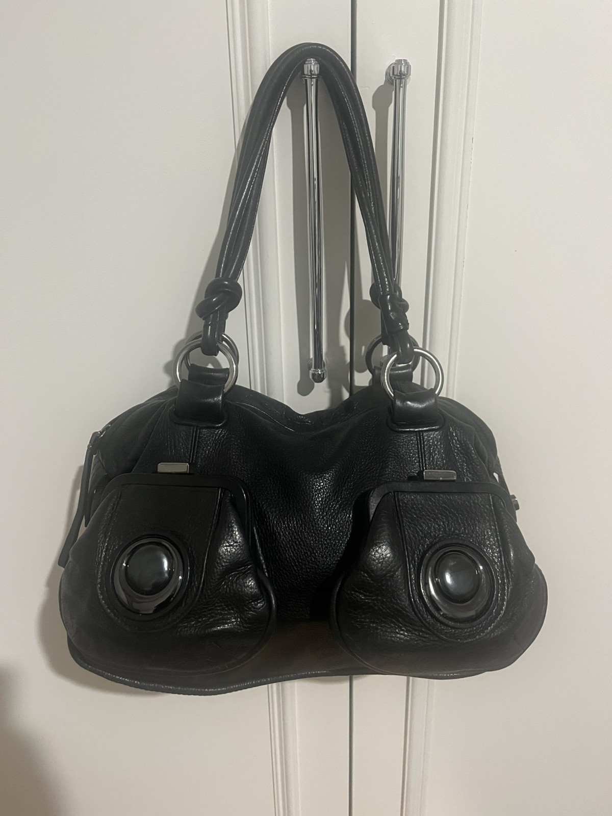 Mimco Black Y2K Button Bag | eBay AU