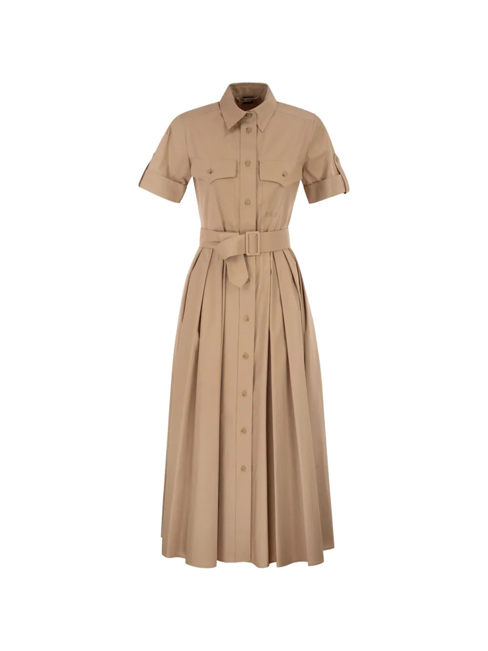 Fay flap-pocket Belted Midi Shirt Dress | Neutrals | FARFETCH UK | Farfetch Global