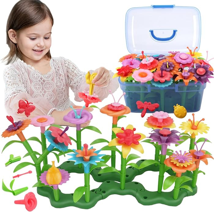 BIRANCO. Flower Garden Building Toys Build a Bouquet Floral Arrangement Playset | Amazon (US)