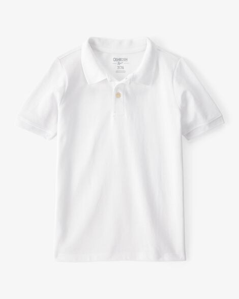 Boys Piqué Polo Shirt - White | Carter's Inc