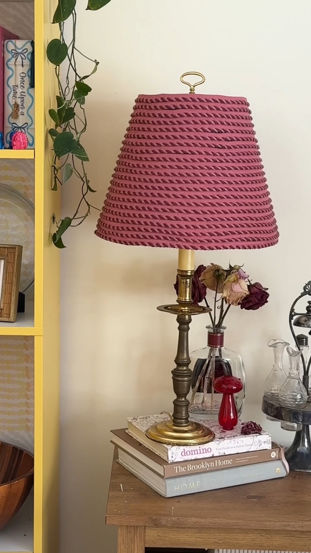 An old lamp, some upholstery trim, & hot glue ✨

I felt like I needed to give this lamp a makeover because the black shade was just not my style! I love the pink, especially now that I’ve painted the bookshelves! 

Give me all the color 🌈

#LTKstorytime #LTKHome #LTKSeasonal