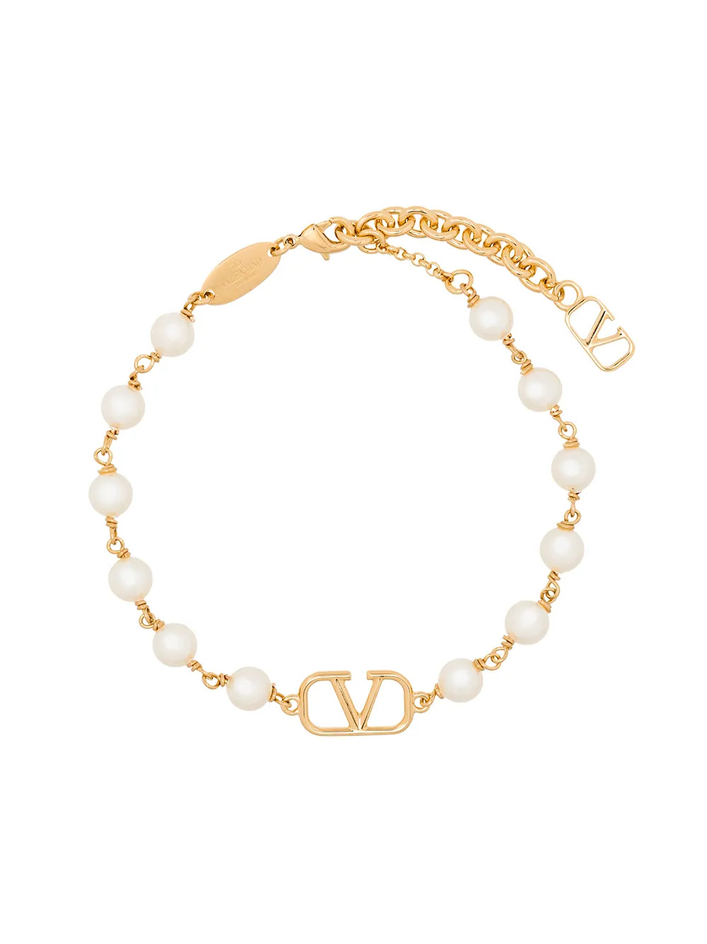 Valentino Garavani VLogo Signature Pearl Bracelet - Farfetch | Farfetch Global