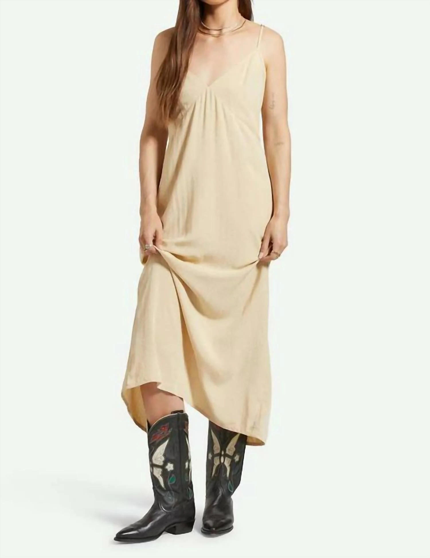 Vintage Slip Dress In White | Shop Simon