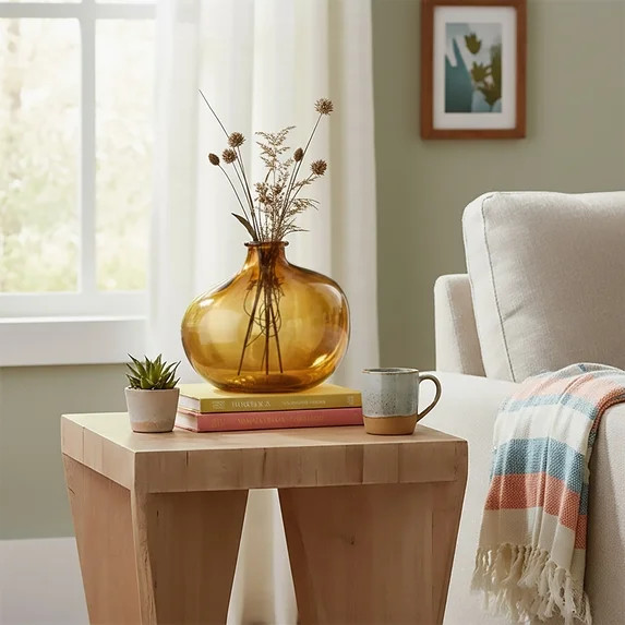 Mainstays Trailblazer Brown Glass Decorative Vase, 7.3" | Walmart (US)