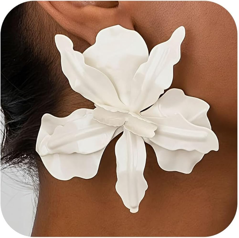 Flower Earrings for Women Big Floral Earrings Large 3D Flower Statement Jewelry Gifts | Amazon (US)