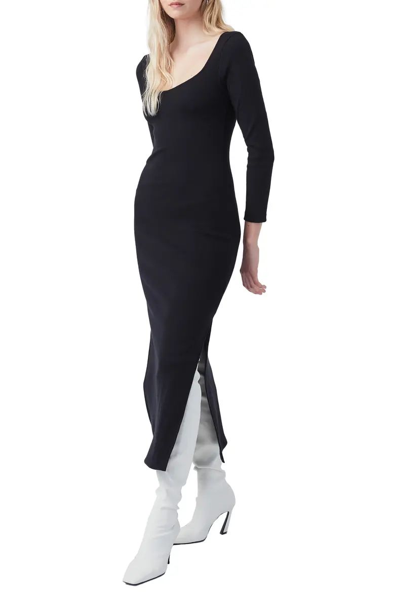 Sheryl Long Sleeve Side Slit Jersey Dress | Nordstrom