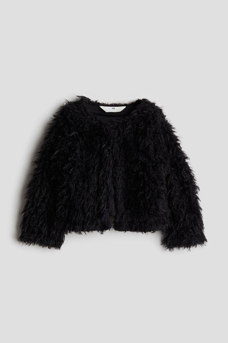 H & M - Fluffy Cardigan - Black | H&M (US + CA)