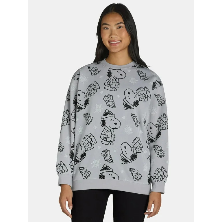 Snoopy Women’s Graphic Sweatshirt, Sizes XXS-XXL - Walmart.com | Walmart (US)
