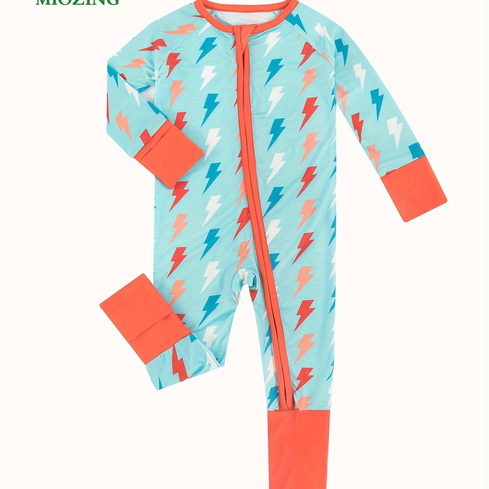 bamboo fiber bodysuit cute lightning print long - Temu | Temu Affiliate Program