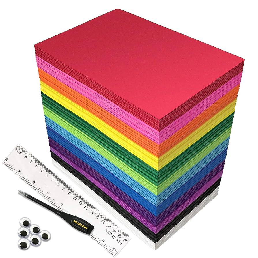 84PACK Foam Craft Sheets 8.5x5.5 inch Eva Color Bulk Foam Paper Set for Kids Classroom Art Craft ... | Amazon (US)