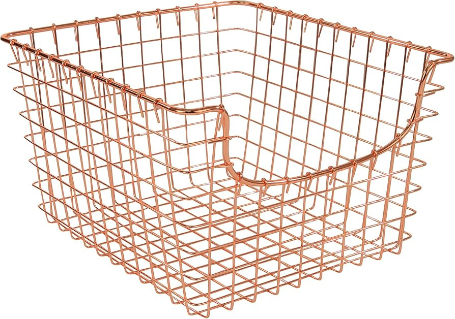 Spectrum Diversified Scoop wire Storage Basket, Medium, Copper | Amazon (US)