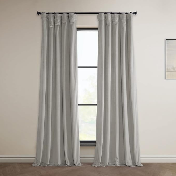 HPD Half Price Drapes Heritage Plush Velvet Curtains 84 Inches Long Room Darkening Curtains for B... | Amazon (US)