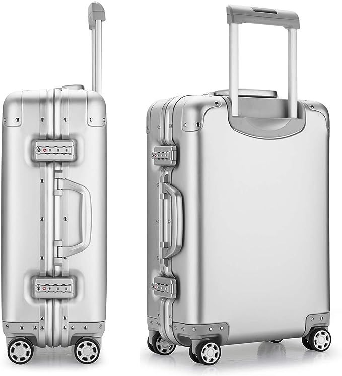 Aluminum Alloy Luggage Hard Shell Carry-ons Zipperless Hard Suitcase with Spinner Wheels, TAS Loc... | Amazon (US)