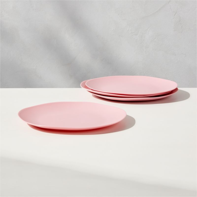 Pebble Matte Peony Melamine Salad Plates Set of 4 | CB2 | CB2