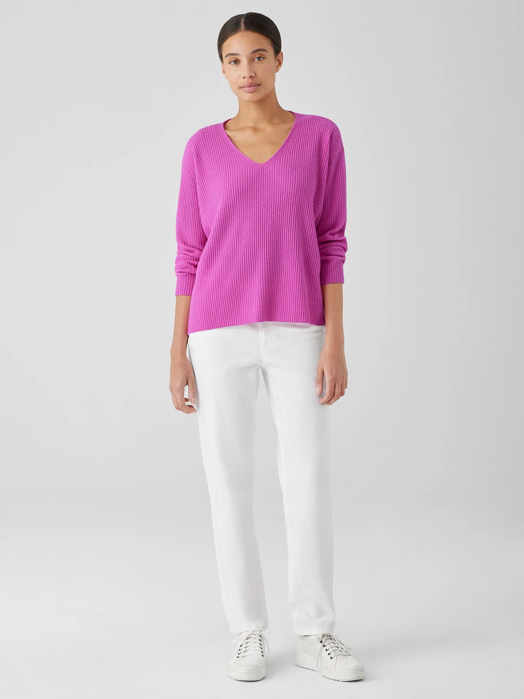 Italian Cashmere V-Neck Top | Eileen Fisher