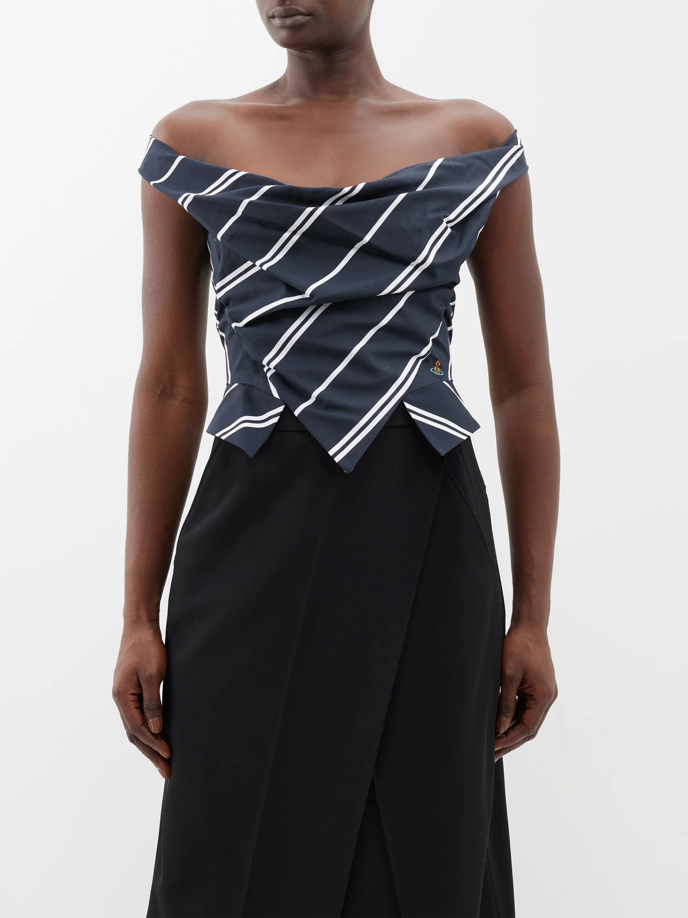 Sunday striped cotton corset top | Vivienne Westwood | Matches (UK)