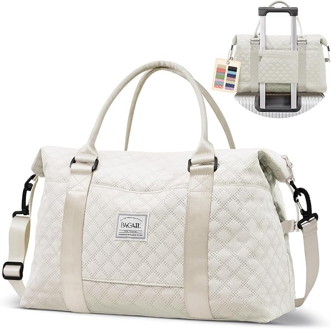 BAGAIL Travel Duffel Bag, Weekender Bags for Women, Overnight Gym Carry On Tote Bag with Wet Pock... | Amazon (US)