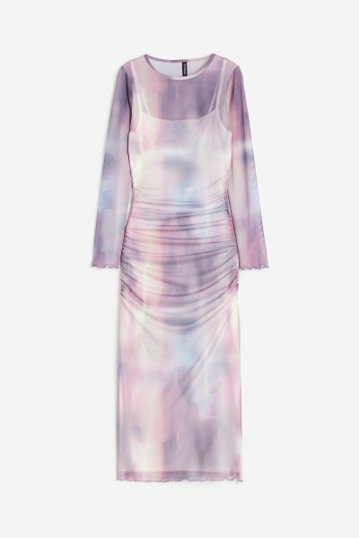 Gathered mesh dress | H&M (UK, MY, IN, SG, PH, TW, HK)