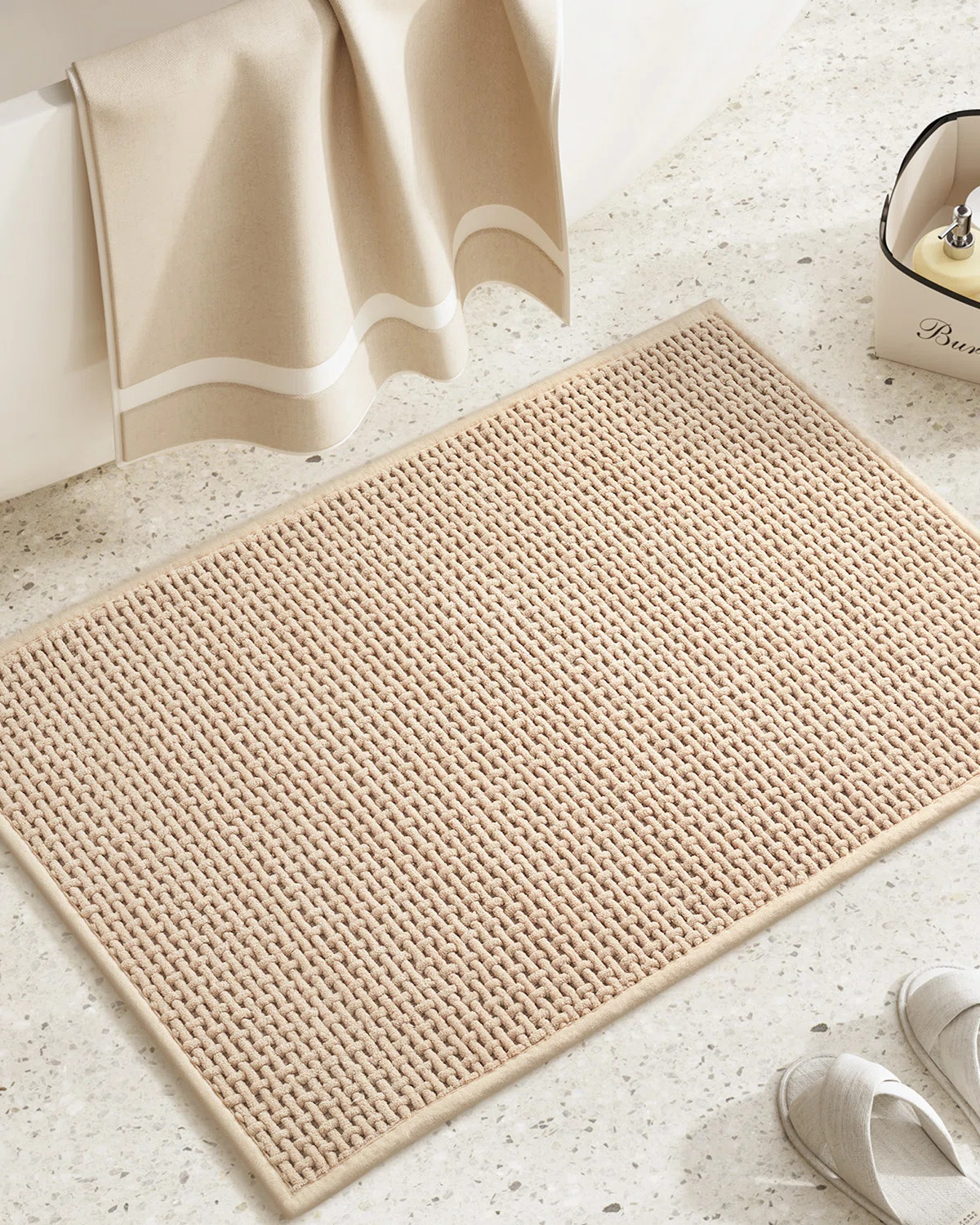 Bairoil Non-Slip Chenille Bath Rug | Wayfair North America