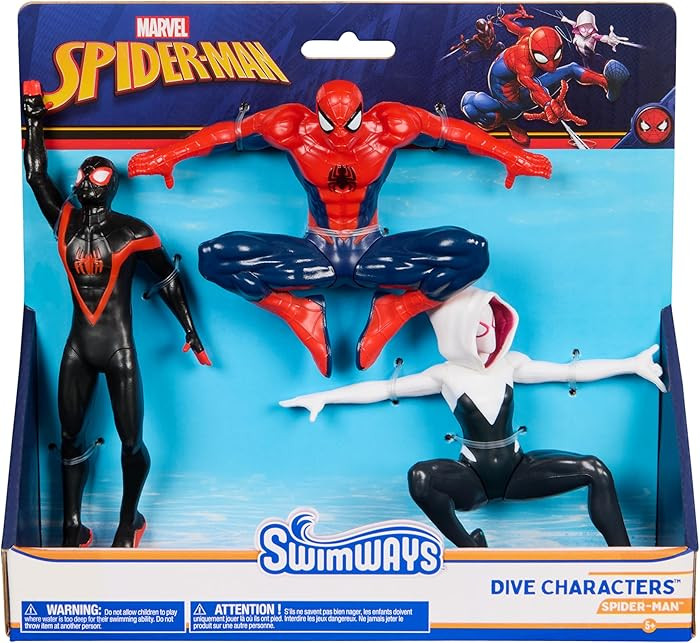 SwimWays Marvel Spider-Man Dive Character 3-Pack, Swimming Pool Accessories & Kids Pool Toy, Spid... | Amazon (US)